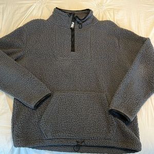 Victoria’s Secret Pink ¼ Zip Sherpa - Charcoal